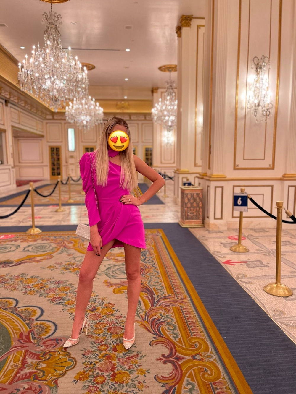 Fuchsia One-Shoulder Mini Dress - Elegant Evening Style